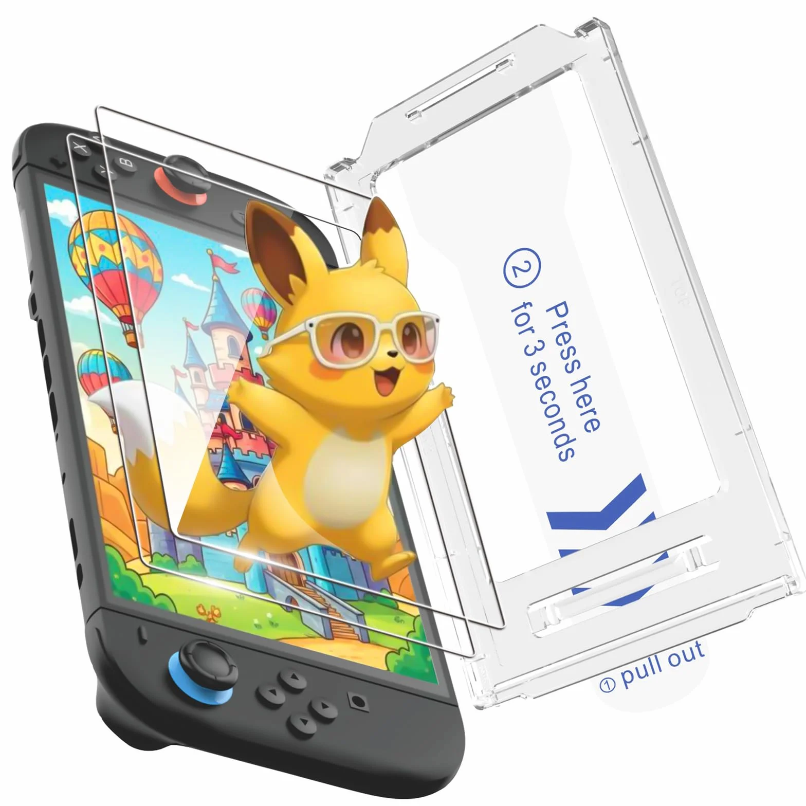 Transnovo Szkło Hartowane Kompatybilne z Nintendo Switch 2 - Twardość 9H, Ultra-Odporna Ochrona Ekranu, Ochrona Przed Promieniowaniem, Łatwa Instalacja - Akcesorium do Switch 2