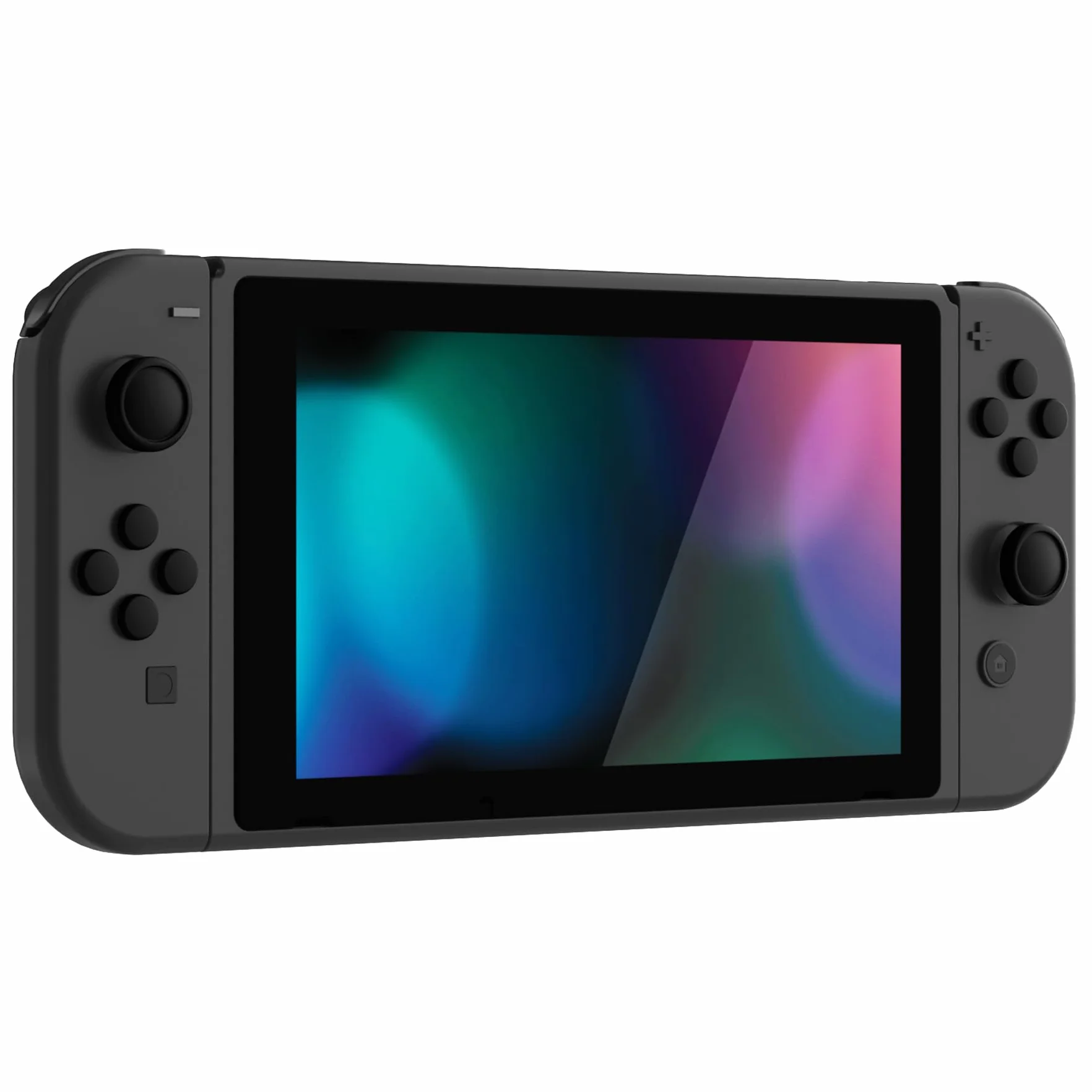 PlayVital Joystick Caps do Nintendo Switch/Lite/OLED Joycon Akcesoria,Ochrona Sticka Analogowego z Naklejkami na Przyciski ABXY i Pokrywą D-Pad w Kształcie Krzyża-Czarny