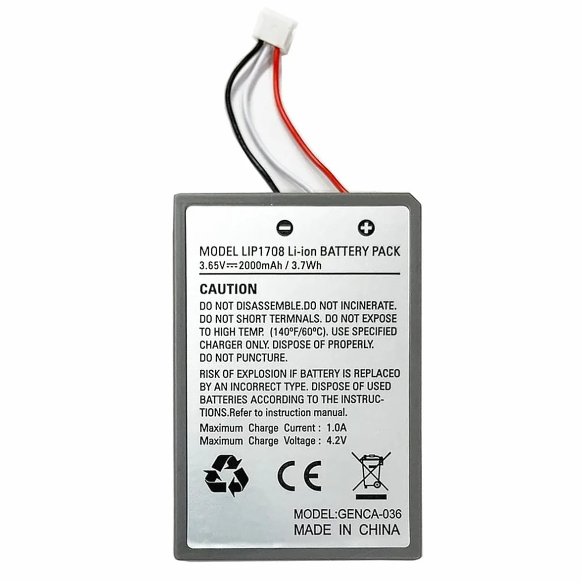 Wymienny akumulator LIP1708 do kontrolera PS5 Dualsense BDM-010 (bateria 2000 mAh / 3,65 V / 3,7 Wh) + narzędzia