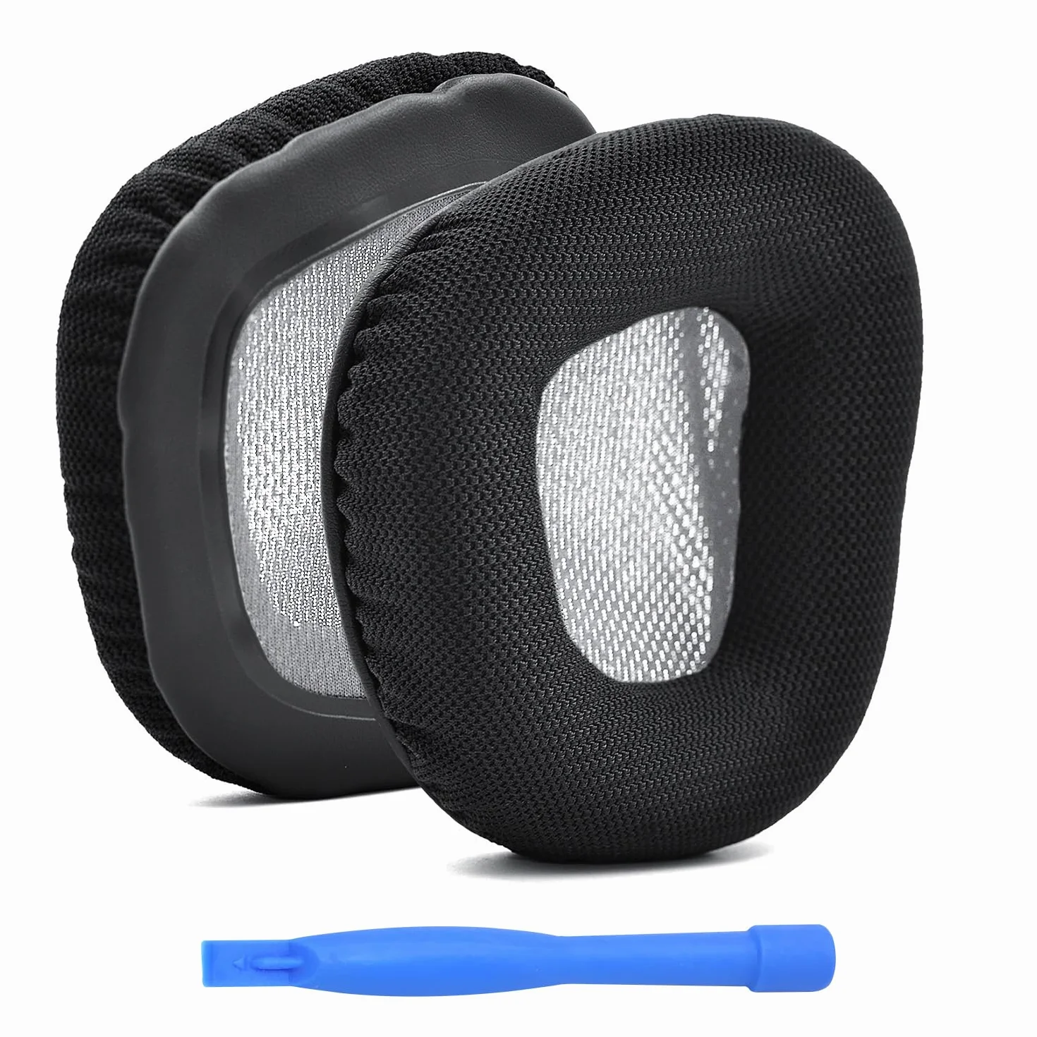 Zapasowe Nausznik do Corsair Void Elite Wireless/Pro/SE/Surround/Elite/Void, Wired & Wireless RGB Gaming Słuchawek od MMOBIEL - Mesh Fabric Wymienna Poduszka Uszu - Pady Nauszne - Szary
