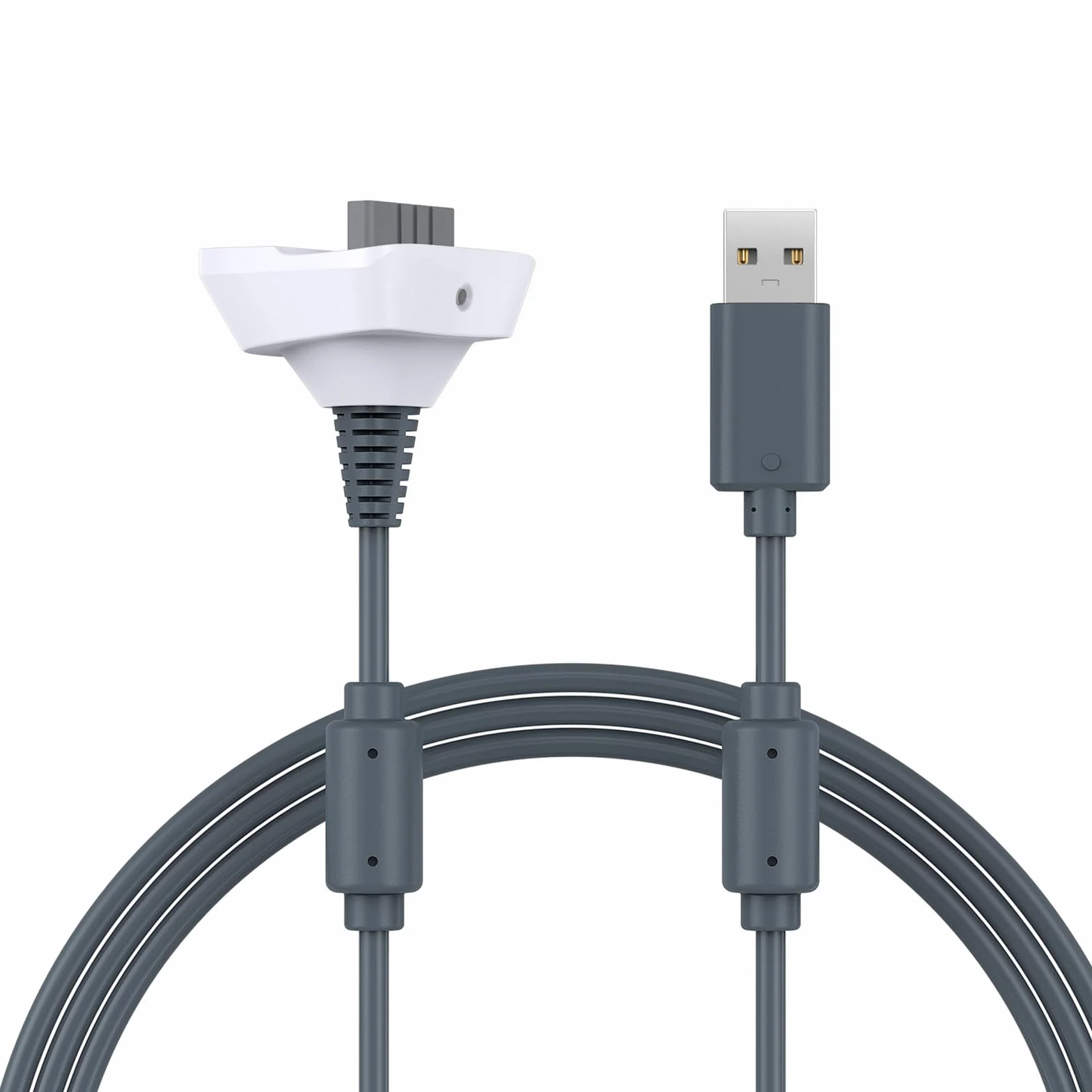 Kabel Ładowarki USB do XBOX 360/360 Slim Wireless Controller firmy MMOBIEL - 1,8m Kabel Zamienny do Kontrolera Bezprzewodowego - Kabel do Kontroler do Gier, Adapter do Konsoli - Biały