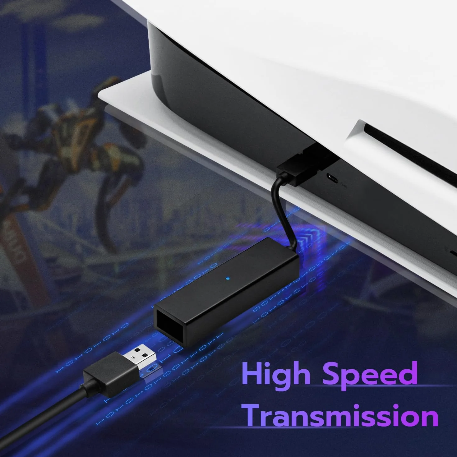 Wigearss PS5/PS5 Slim VR adapter do kamery, PS4 do PS5/PS5 Slim konwerter do PS VR