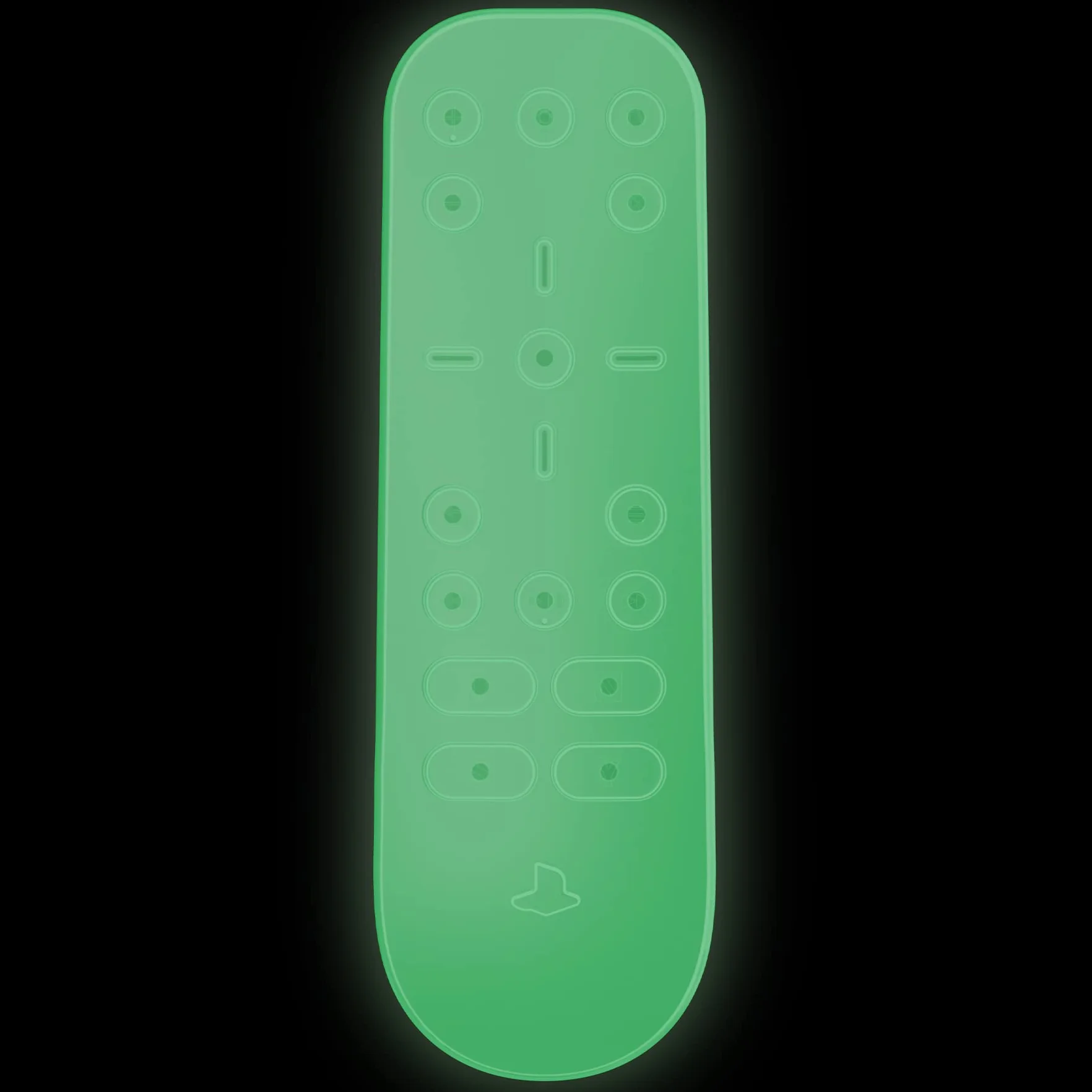 PlayVital Ochronnik Skóry do ps5 Media Remote, Silikonowe Etui Pilot-Świecąca w Ciemności Zieleń