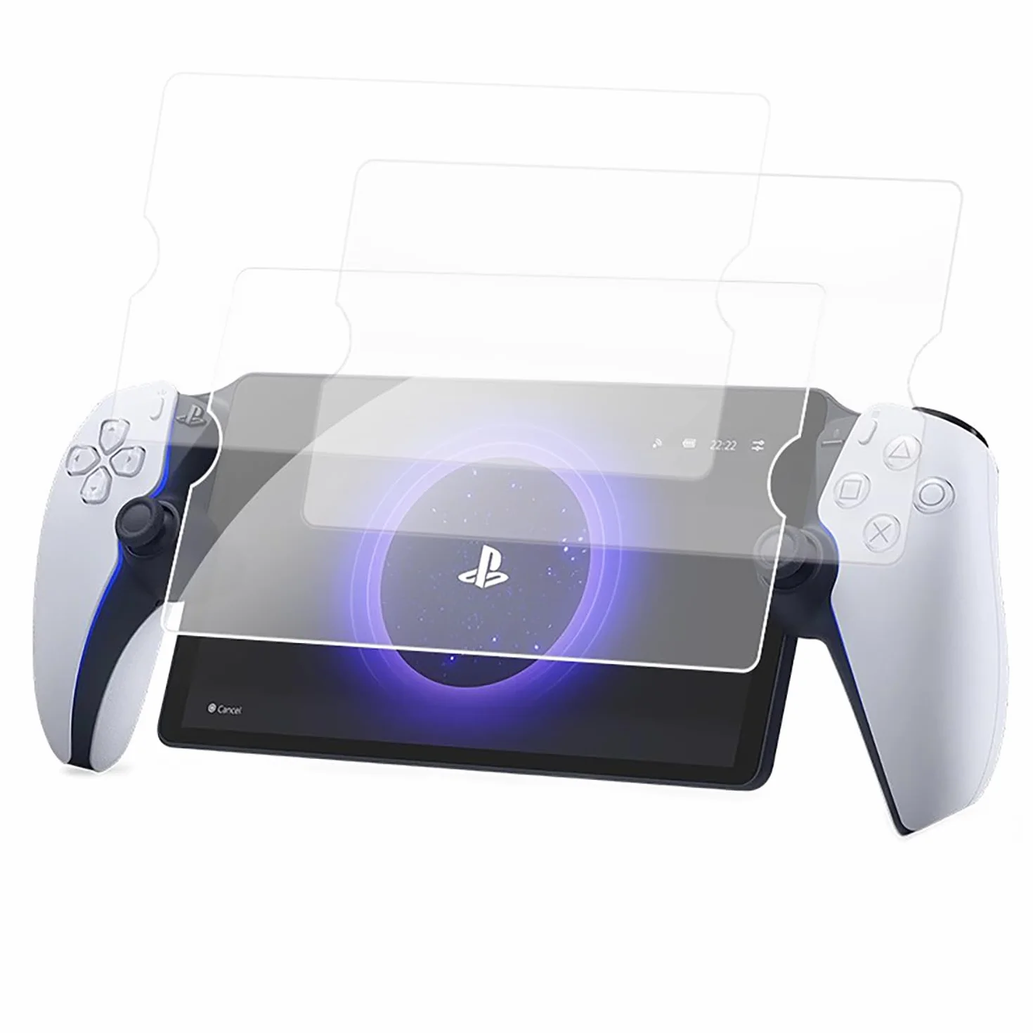 3 sztuki kompatybilnych z Sony PS5 PlayStation Portal, wodoszczelna folia ochronna na wyświetlacz ze szkła, ochrona przed zarysowaniami, folia ochronna na portal PS5