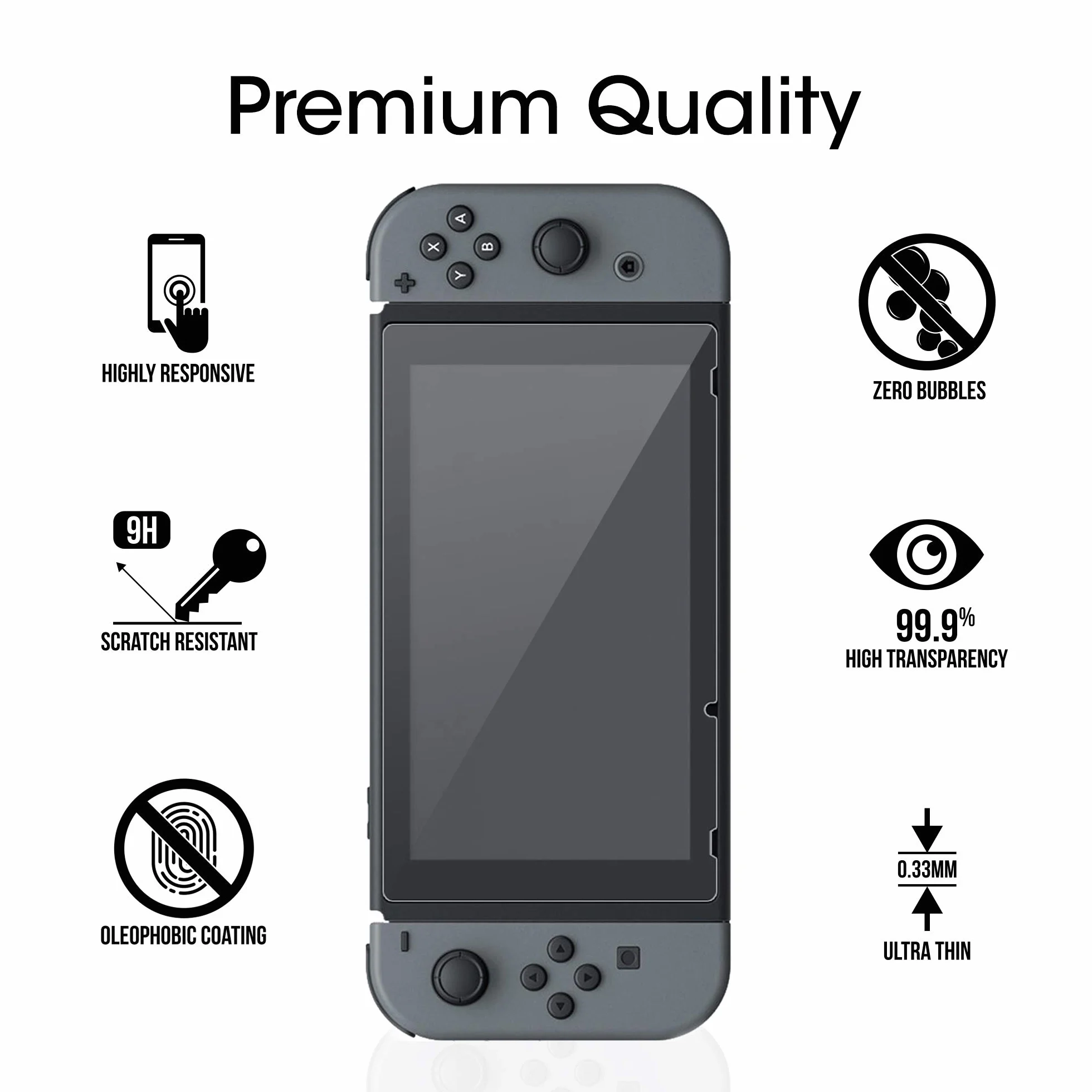 amFilm Ochraniacz Ekranu (2 sztuki) Zastosuj do Switch, amFilm Szkło Hartowane Ochraniacz na Ekran Zastosuj do Switch (2017)