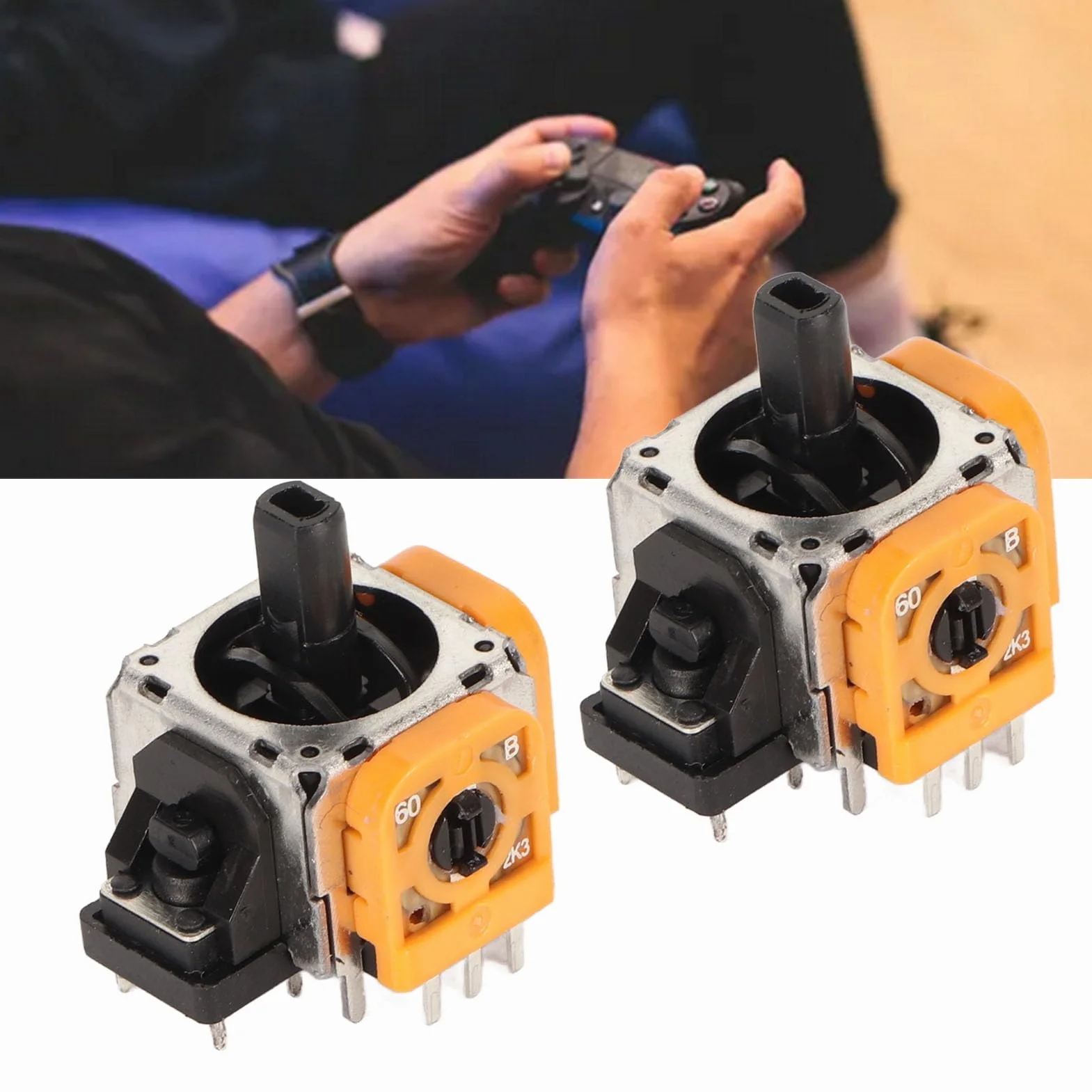 5 Sztuk Analogowych Joysticków 3D do Kontrolera Zamienny Analogowy Joystick 3D Kompatybilny z Gamepadem Analogowy moduł Joysticka ABS 3D Części Zamienne Zestaw