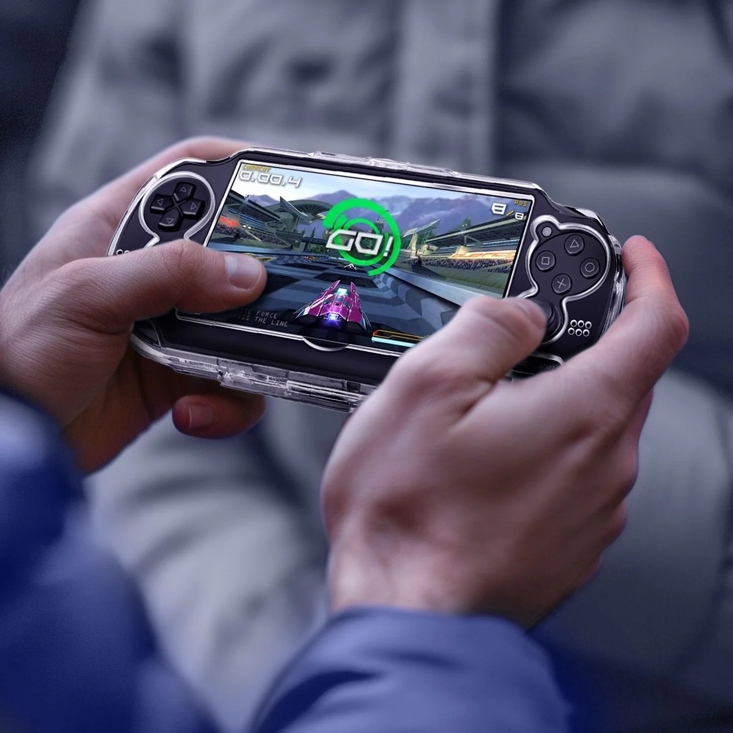 TNP Przezroczyste twarde etui do PS Vita 1000 - Ochronna przezroczysta obudowa do Sony PSV 1000, pełna krystalicznie czysta obudowa do modelu PSVita PCH 1000, ochraniacz zatrzaskowy z przezroczystym