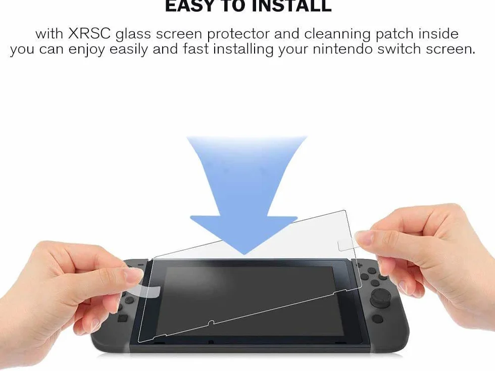 Folia ochronna na wyświetlacz Nintendo Switch, szkło pancerne, folia ochronna do Nintendo Switch-HD, odporna na zarysowania, twardość 9H, odporna na pęknięcia folia ochronna na wyświetlacz