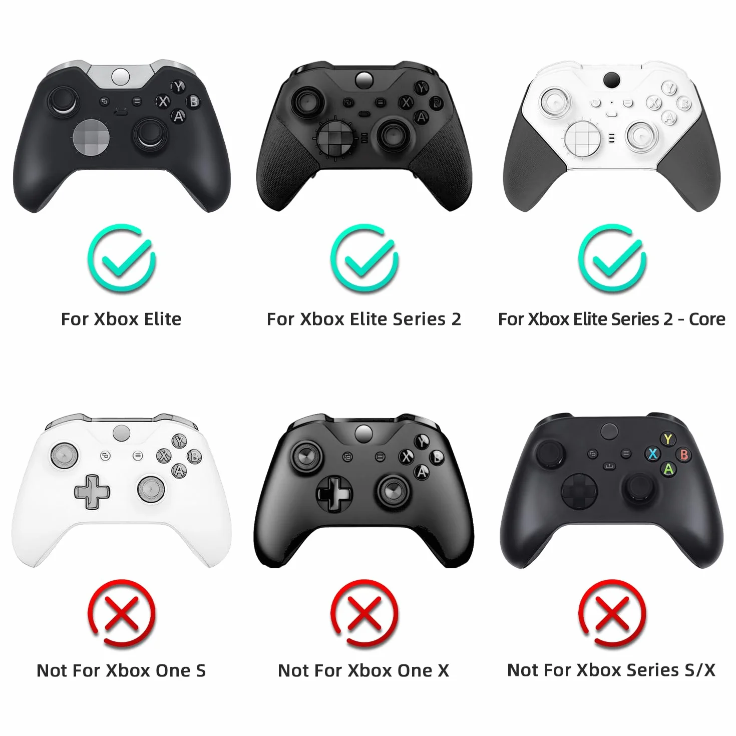 Mcbazel 4 sztuki metalowych wioseł spustowych do kontrolera Xbox Elite/Xbox Elite Series 2