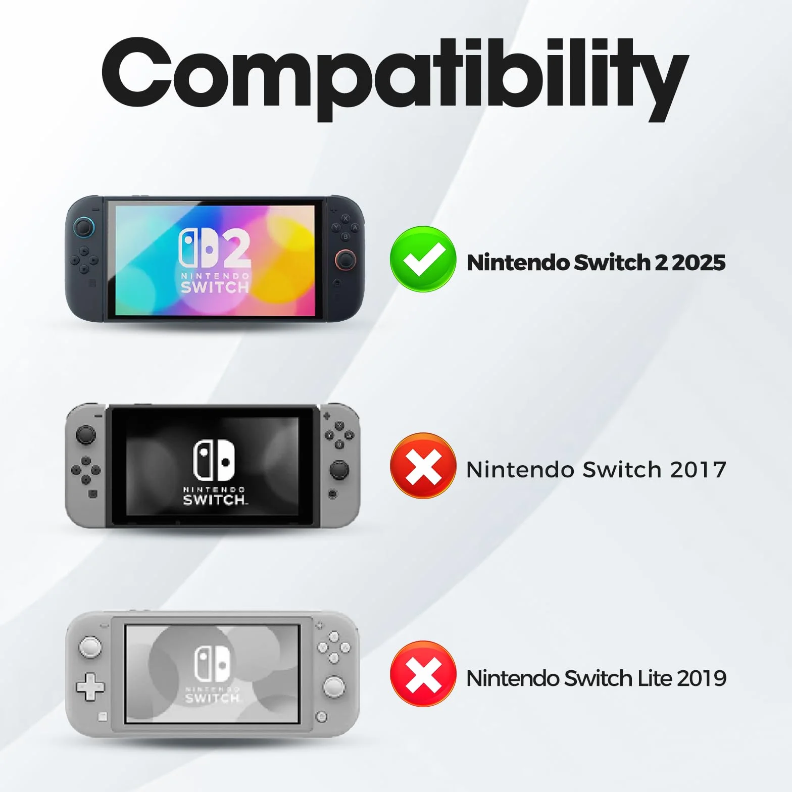 ProCase Ochraniacz ekranu do Nintendo Switch 2, osłona ekranu ze szkła hartowanego, zaokrąglona krawędź, osłona z prawdziwego szkła, kompatybilna z Nintendo Switch, 2-3 szt