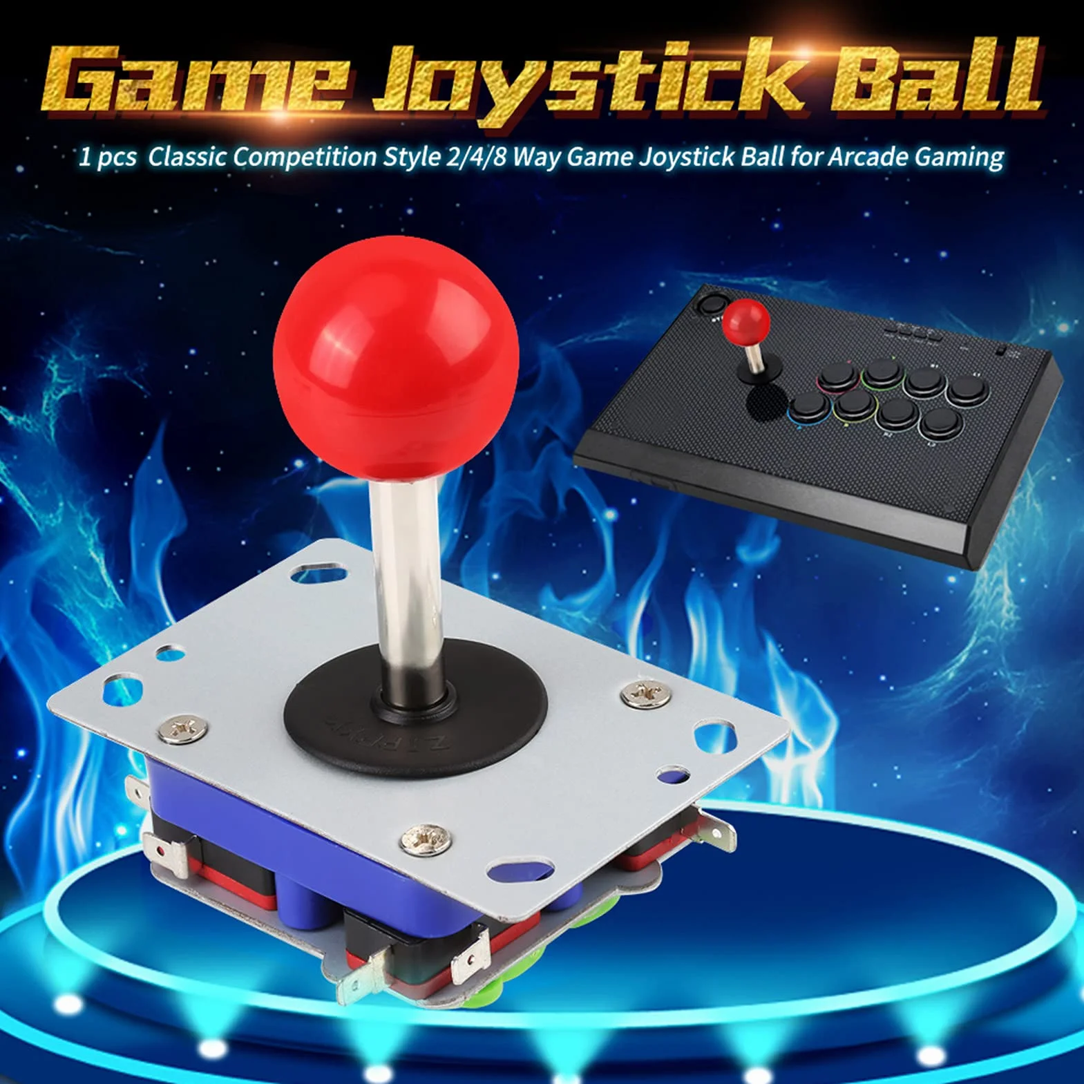 Joystick Arkadowy, 1 szt. Klasyczny Styl Konkurencji Długa Rączka Joystick 2/4/8 Way Joystick do Gier Ball Gaming Akcesoria do Szafek