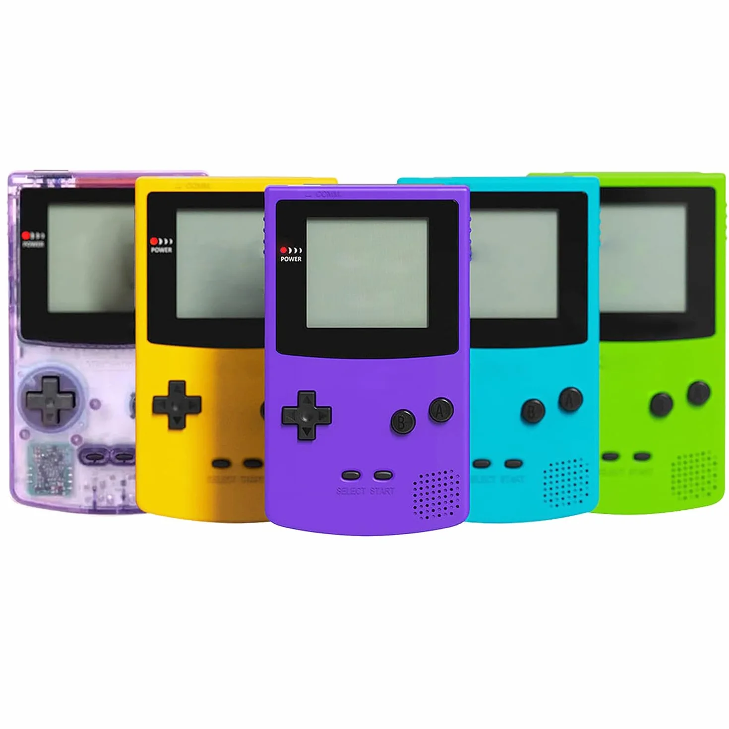 OSTENT Kompletna Obudowa Zastępcza do Nintendo GBC Gameboy Color konsoli, kolor przezroczysty fioletowy