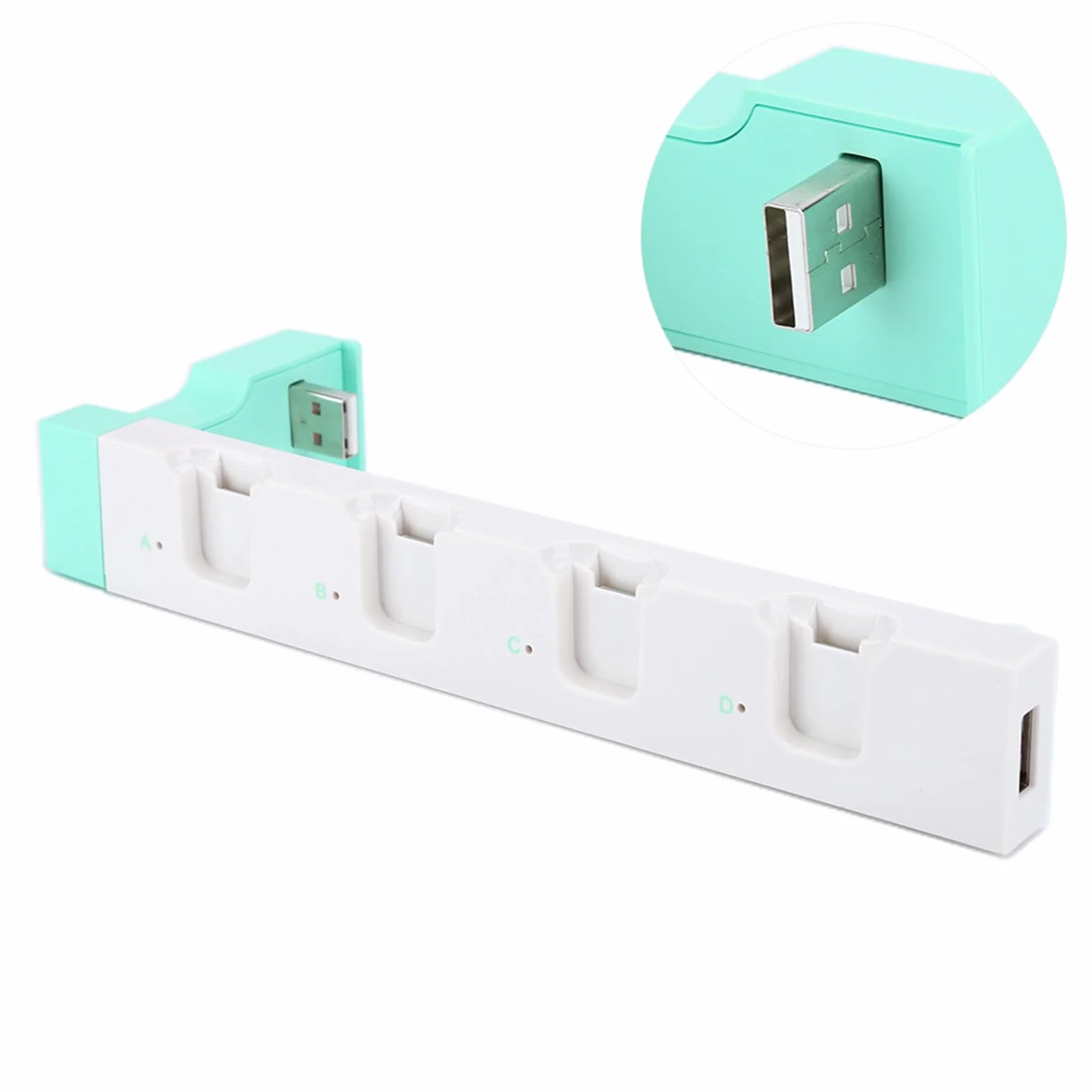 Stacja ładująca do przełącznika N-Switch, PG‑9186 4 gniazda stacja ładowania kontroler podstawa ładowarki, ze wskaźnikiem LED - kontrolery nie są dołączone…