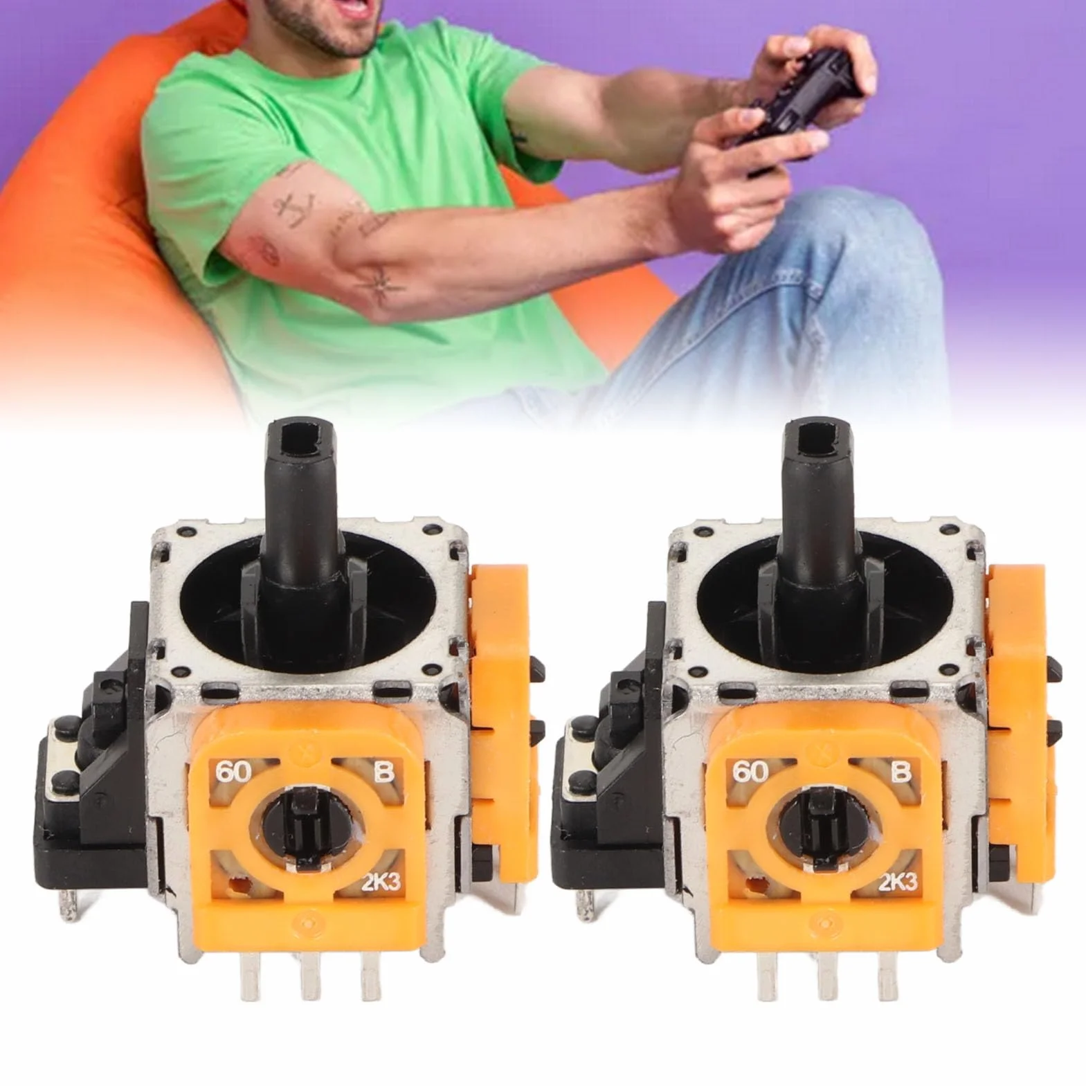 5 Sztuk Analogowych Joysticków 3D do Kontrolera Zamienny Analogowy Joystick 3D Kompatybilny z Gamepadem Analogowy moduł Joysticka ABS 3D Części Zamienne Zestaw