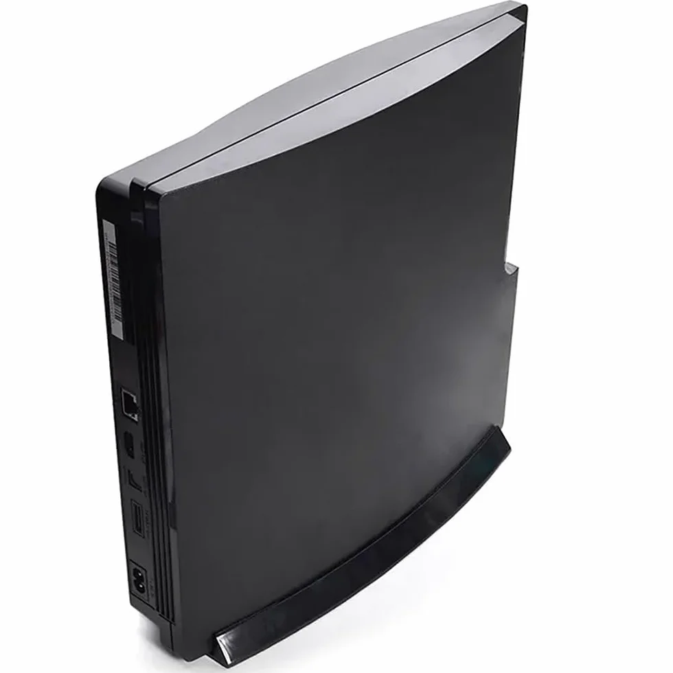 OSTENT Skid Proof Konsola pionowa Uchwyt kompatybilny dla Sony Playstation 3 PS3 Slim Konsola do gier wideo Kolor Czarny