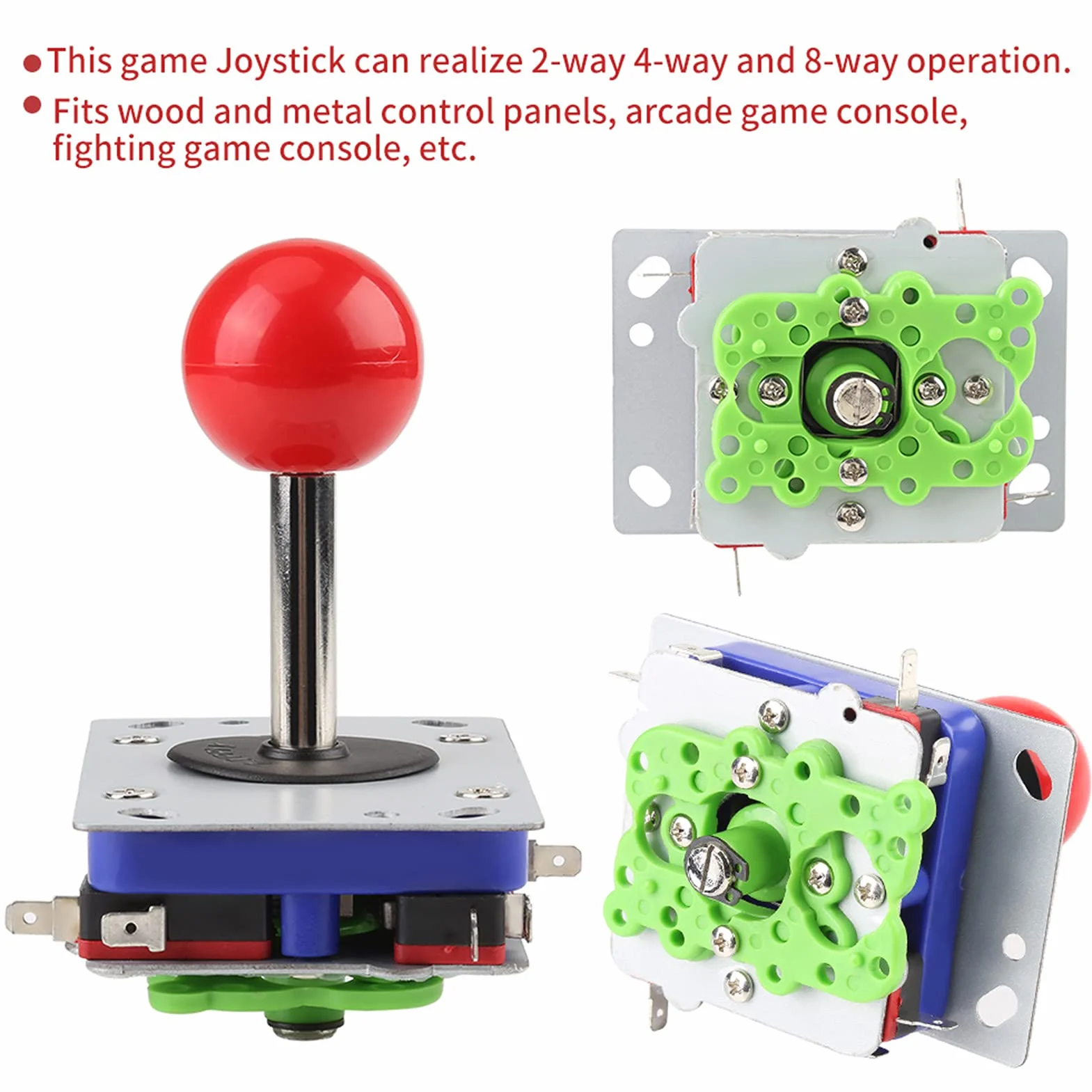 Joystick Arkadowy, 1 szt. Klasyczny Styl Konkurencji Długa Rączka Joystick 2/4/8 Way Joystick do Gier Ball Gaming Akcesoria do Szafek