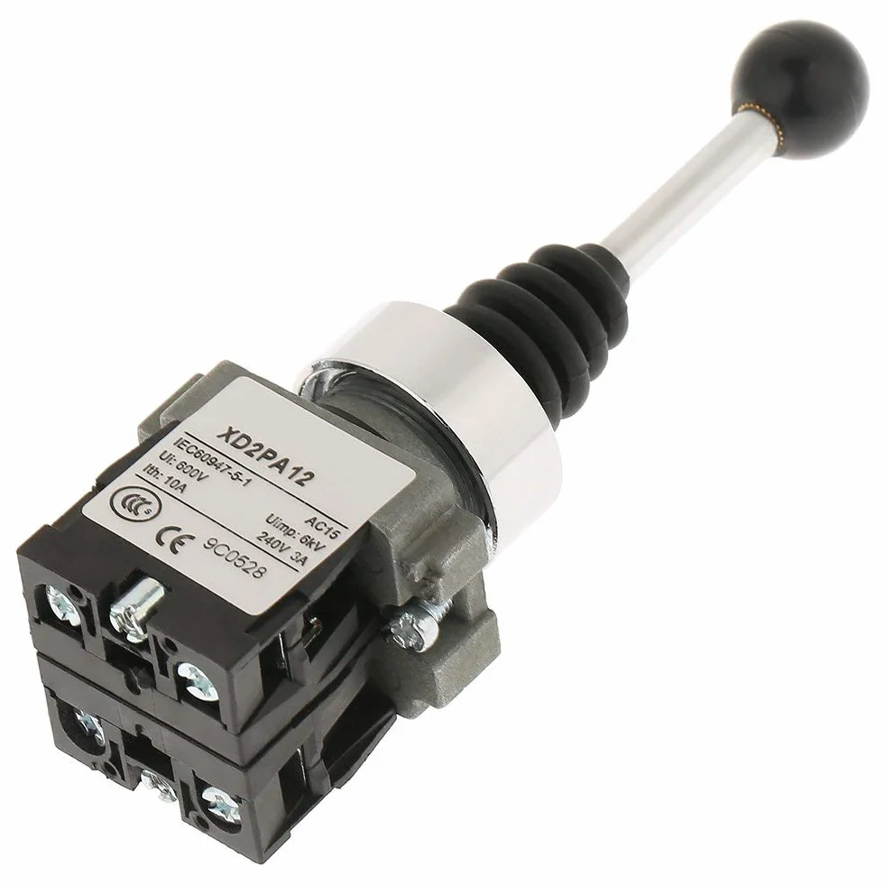 Joystick Switch, AC 3000 V 2 NO chwilowy 2-pozycyjny monolever zamiennik przełącznika joystick dla XD2PA12, sprężynowy drążek radosny