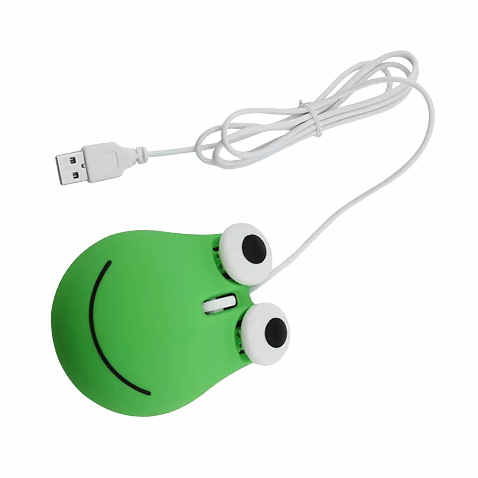 BRRNOO Mysz Przewodowa, Mysz Przewodowa Komputerowa Ergonomiczna Konstrukcja Zwierzęca Zielona żaba Kształt Komputerowa USB śliczna dla Dzieci do Laptopa