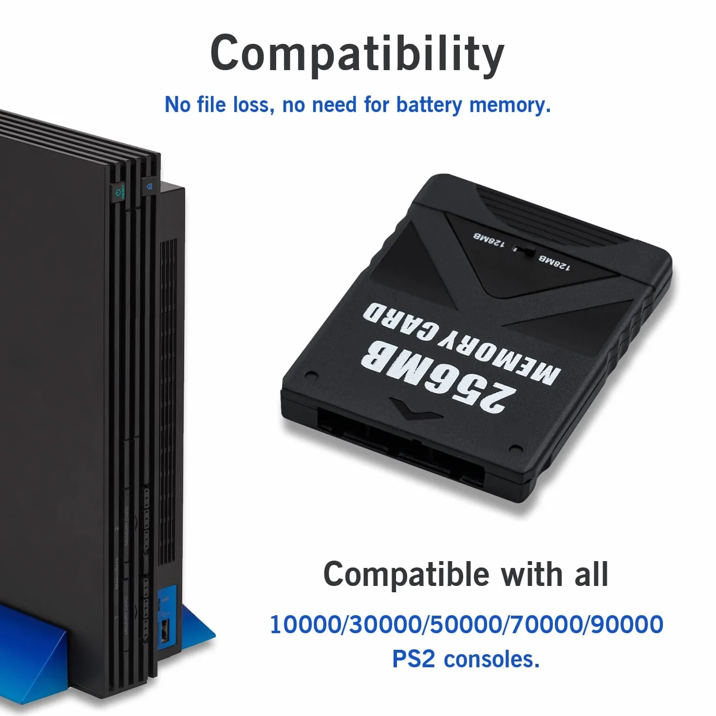 Mcbazel Karta pamięci 256 MB dla graczy do konsoli PS2/ PS2 Slim