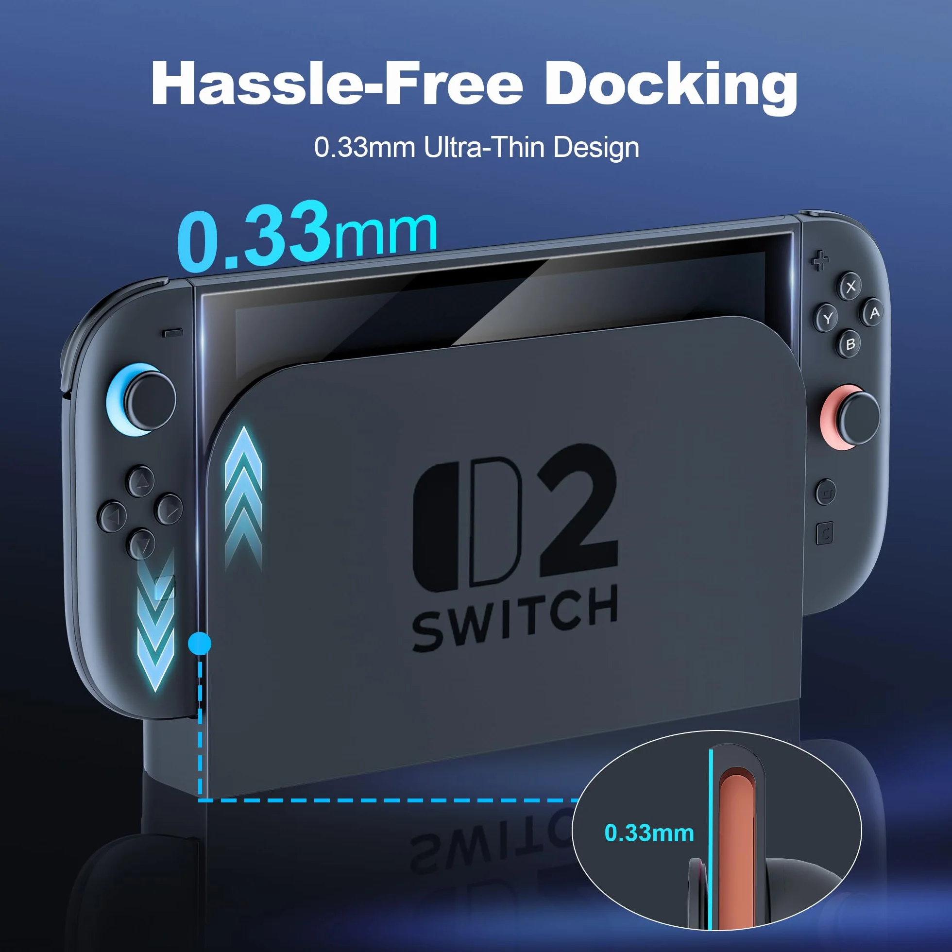 Osłona ekranu ze szkła hartowanego do Nintendo Switch 2 2025, Switch 2 akcesoria z systemem automatycznego wyrównania OneTouch, bez pęcherzyków powietrza, twardość 9H, odporna na zarysowania, odciski