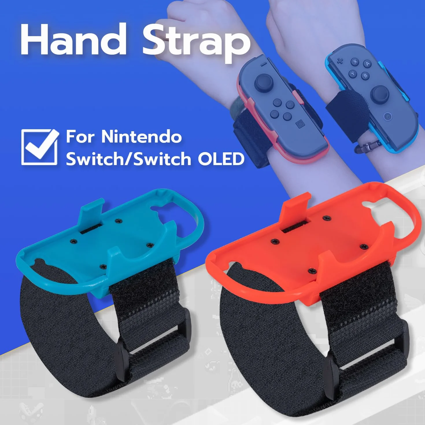 Mcbazel Switch Dance Regulowany Pasek na Nadgarstek do Paska na rękę Kontrolera NS Switch Joycon - 1 para