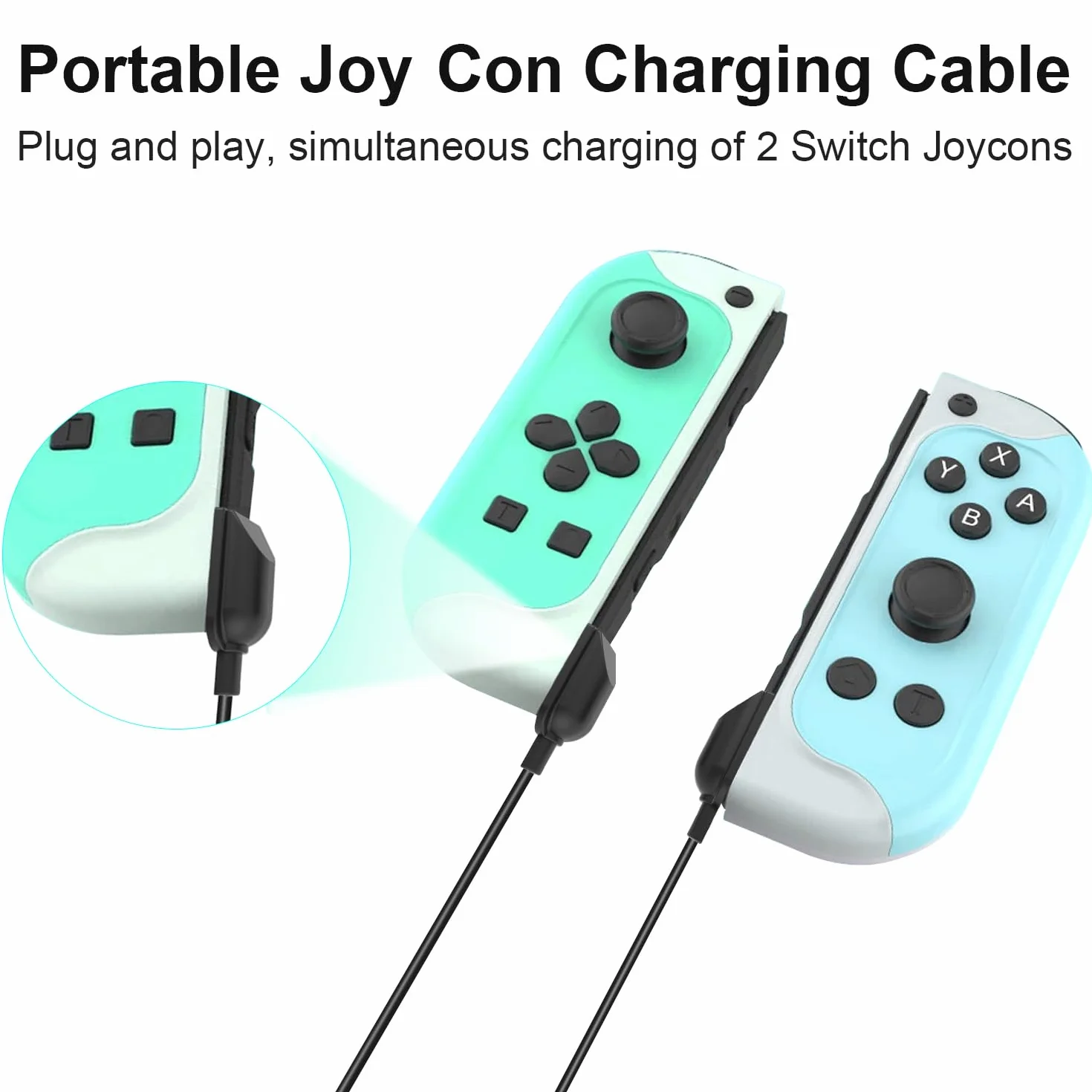 Ładowarka Kabel do Switch, Tendak Przenośny kabel ładujący do konsoli Nintendo Switch OLED kontroler, kabel ładowarki ze wskaźnikiem LED