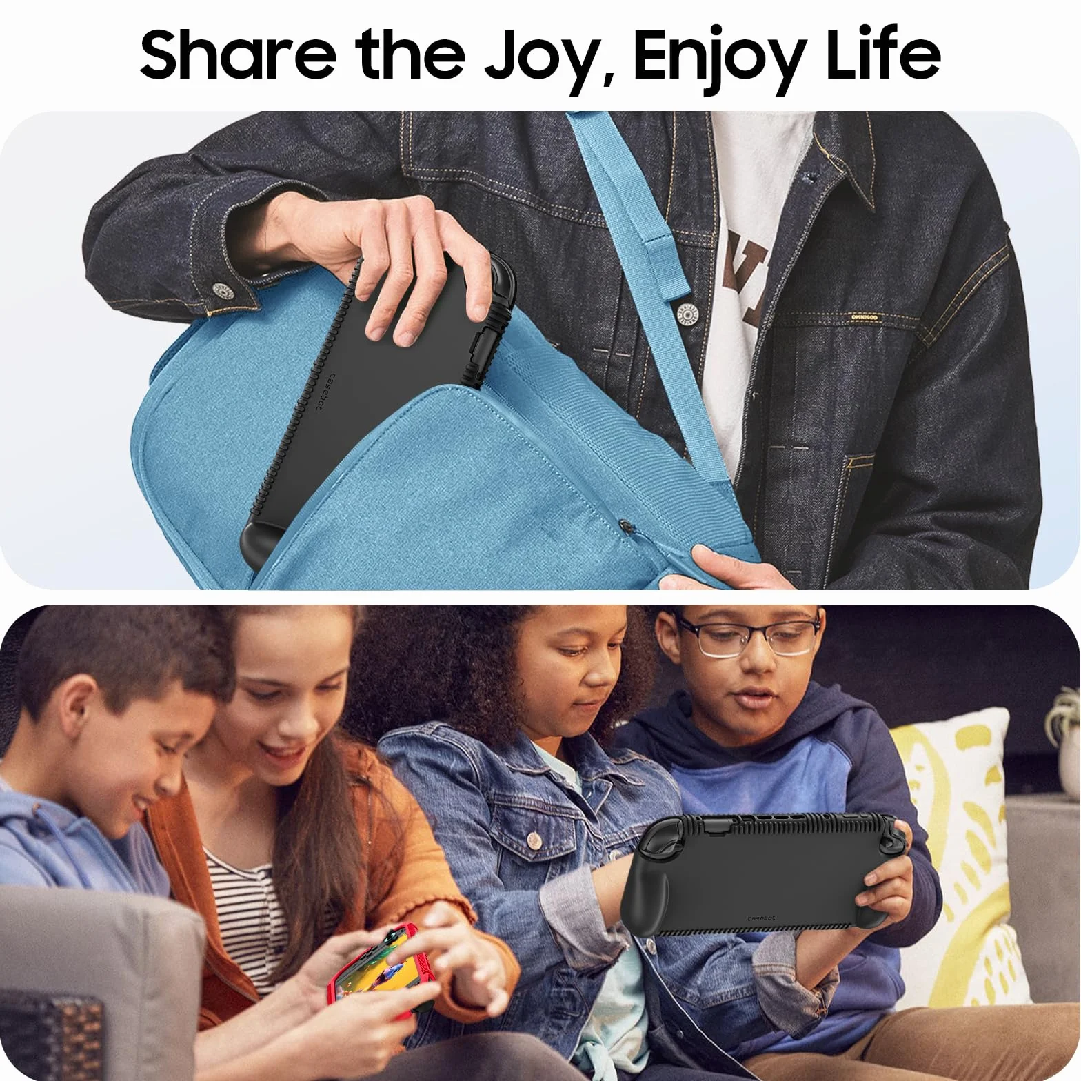 FINTIE Silikonowe etui Kompatybilny z Nintendo Switch 2 (2025) - miękkie [antypoślizgowe] [odporne na wstrząsy] etui ochronne z przegródkami na karty do gier i ergonomicznym uchwytem, Czarne