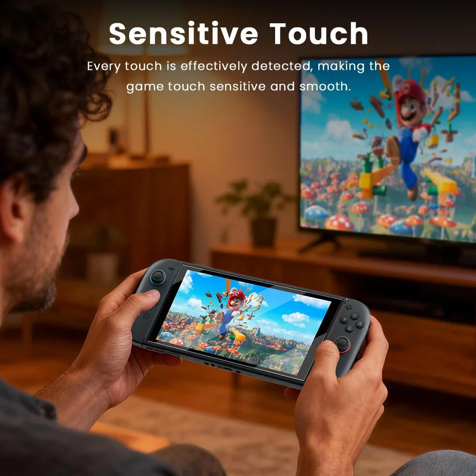 Switch 2 osłony ekranu ze szkła hartowanego, osłona ekranu ze szkła hartowanego do Nintendo Switch 2 (2025), 3 sztuki, odporne na zarysowania, bez pęcherzyków powietrza, ultra odporne na