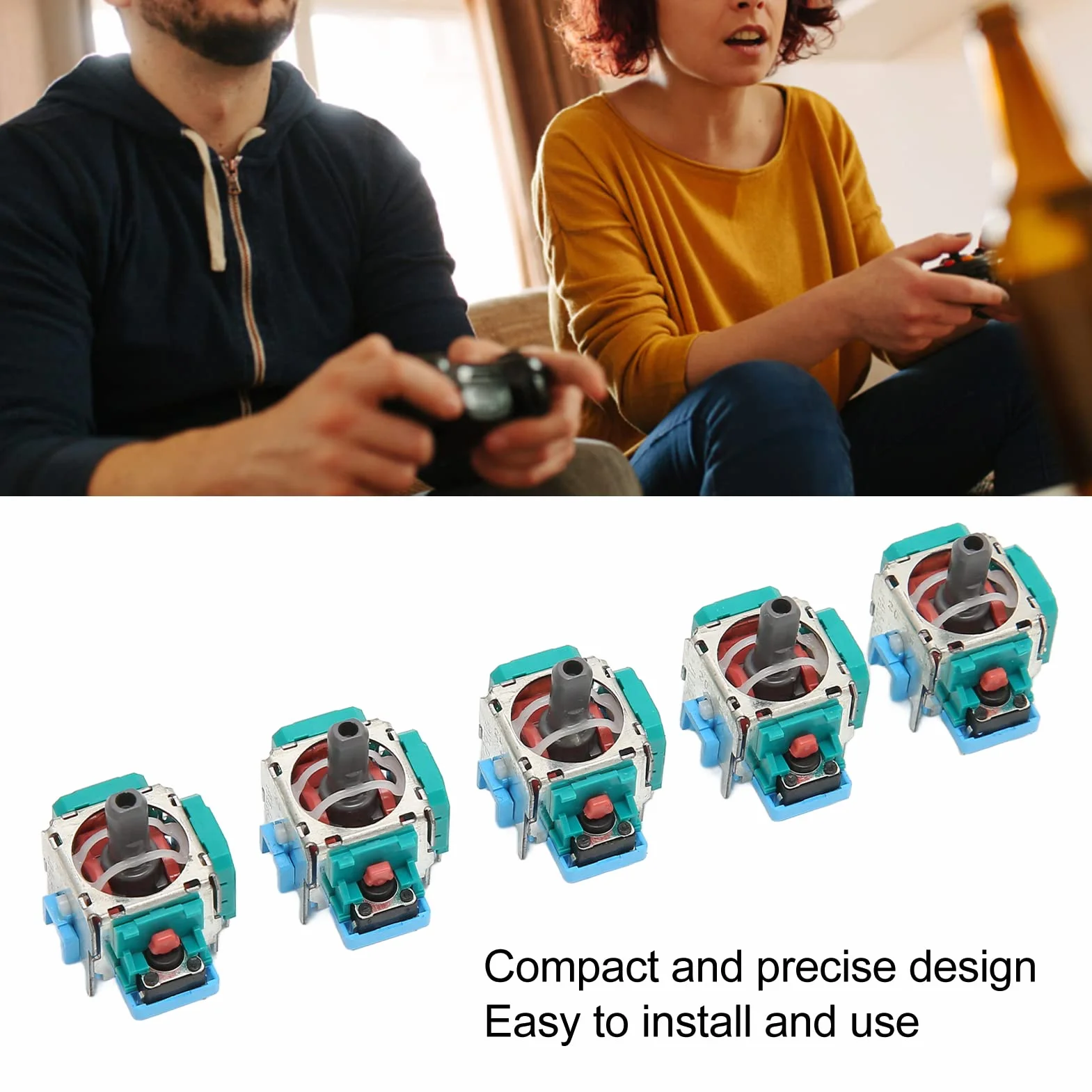 5 Szt. Joystick 3D na PS5, Profesjonalna Wymiana Kontrolera do Gier 3D Joystick Analog Stick Moduł na Kontroler do Gier PS5