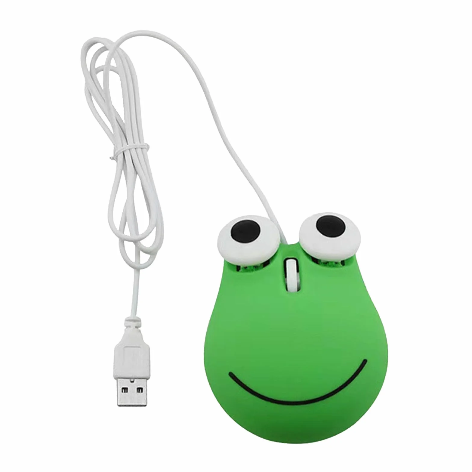 BRRNOO Mysz Przewodowa, Mysz Przewodowa Komputerowa Ergonomiczna Konstrukcja Zwierzęca Zielona żaba Kształt Komputerowa USB śliczna dla Dzieci do Laptopa