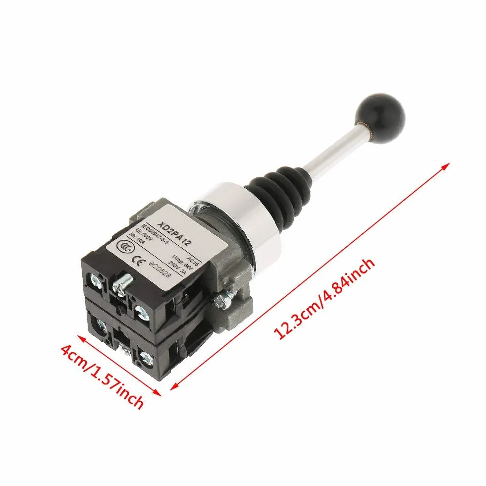 Joystick Switch, AC 3000 V 2 NO chwilowy 2-pozycyjny monolever zamiennik przełącznika joystick dla XD2PA12, sprężynowy drążek radosny