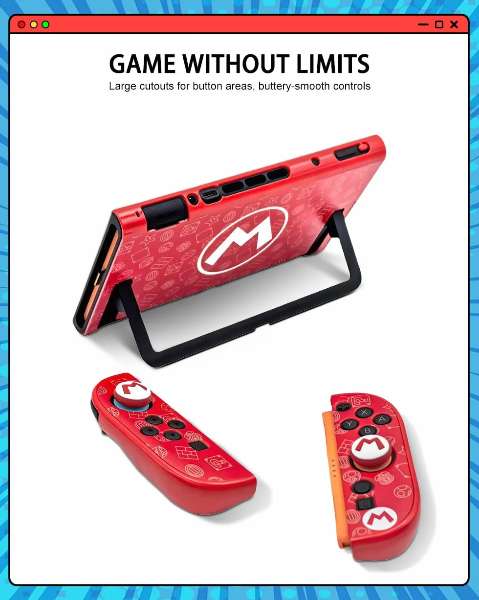 Slim Cover for Nintendo Switch 2 case, Joy-Con split design, Hard Slim Lightweight Anti-Scratch Full Protective Dockable Switch 2 Controller Case Shockproof Non-Slip for Switch 2 Accessories