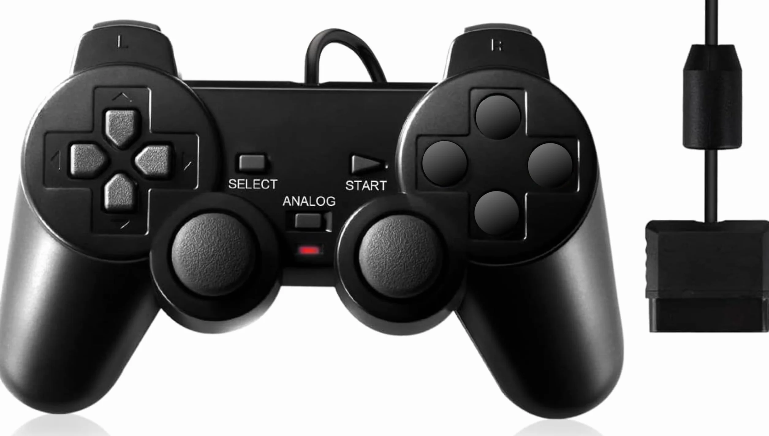 FLLAGG20 | 1X Kontroler kompatybilność z PS2 PS1 PSX | Czarny, przewodowy | Analogowe sterowanie, podwójne silniki wibracyjne, | Immersja w grach zręcznościowych Joystick Controller