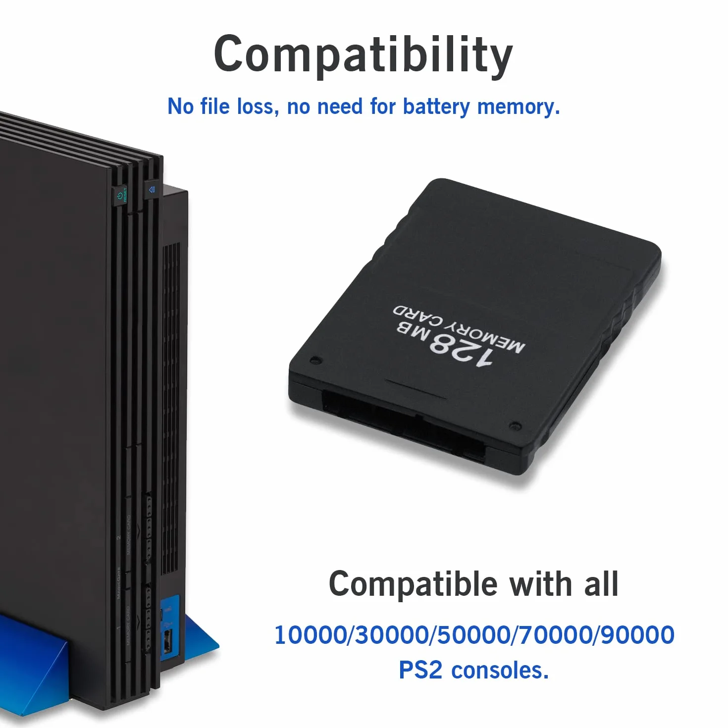 Mcbazel Tarjeta de memoria para juegos de 128 MB para la consola PS2/ PS2 Slim