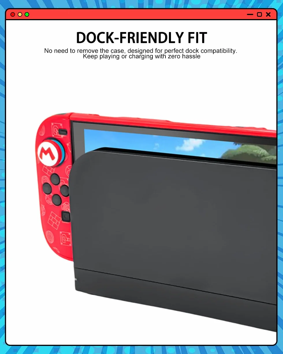 Slim Cover for Nintendo Switch 2 case, Joy-Con split design, Hard Slim Lightweight Anti-Scratch Full Protective Dockable Switch 2 Controller Case Shockproof Non-Slip for Switch 2 Accessories