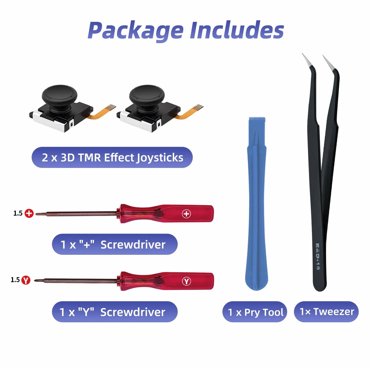 Tolesum Przełącznik Joystick Wymiana TMR 3D Analog Joycon do NS Switch/Switch OLED Joycon/Switch Lite z zestawem narzędzi do naprawy - Pas do przełącznika 2