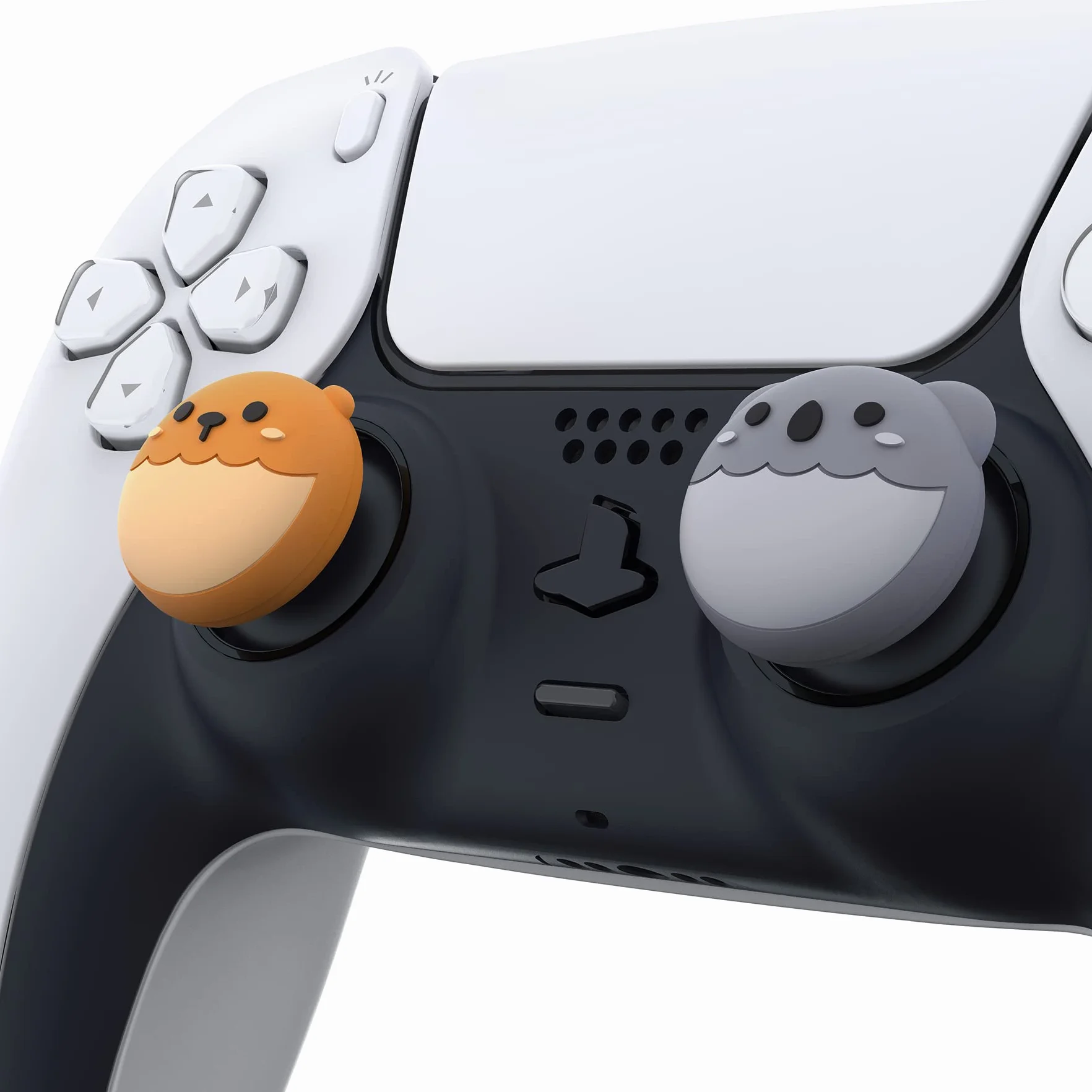 PlayVital 4PCS Thumb Grip Caps do ps5 Controller Nakładki na kciuk do ps4,Analogowa Osłona Sztyftu kompatybilny z Xbox Series X/S,Uchwytami na Kciuki do Switch Pro-Niedźwiedź Brunatny&Koala