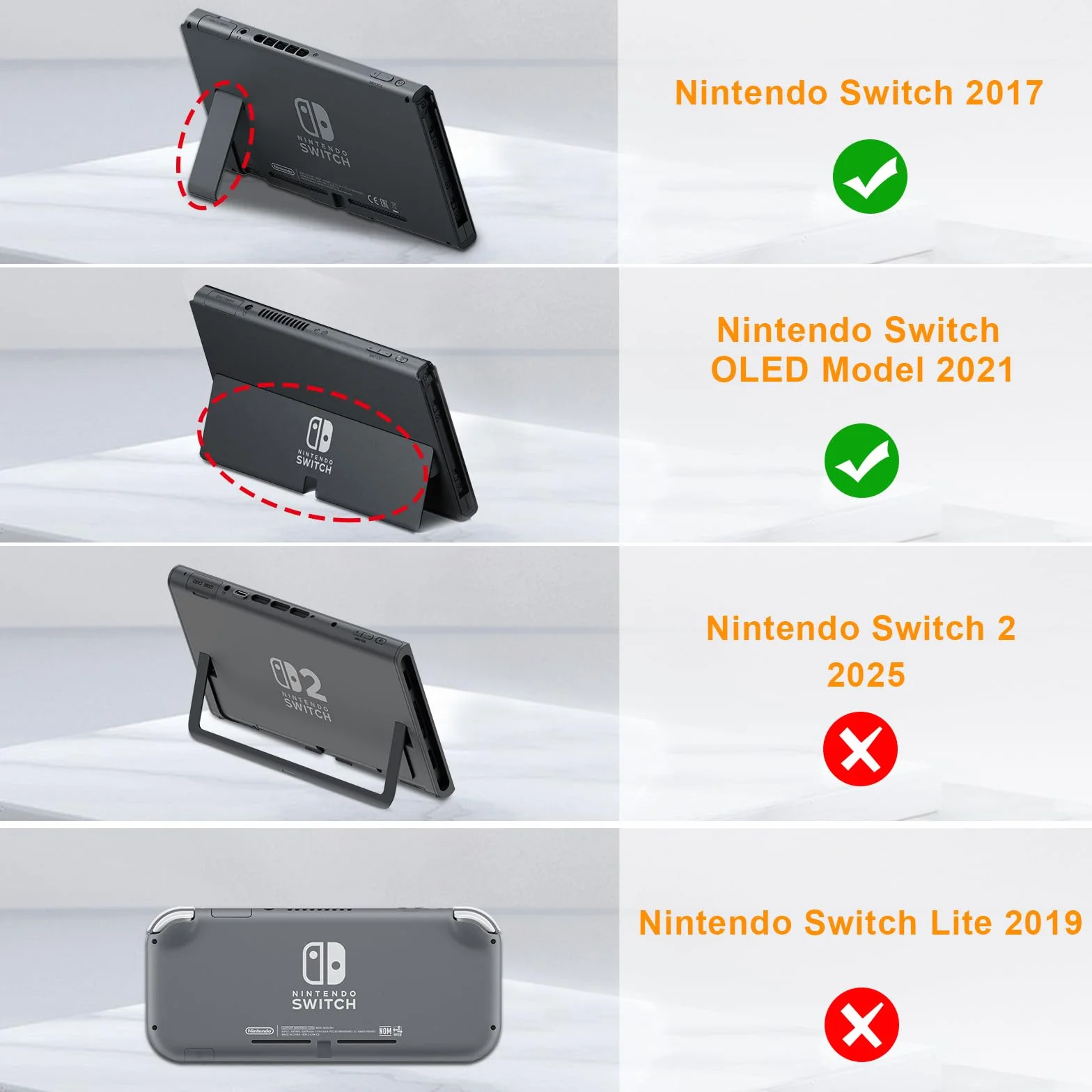Fintie Smukłe Etui Kompatybilne z Modeliem Nintendo Switch/Switch OLED - Ultracienkie, Odporna na Uderzenia, Torba z 10 Uchwytami na Karty do Gry