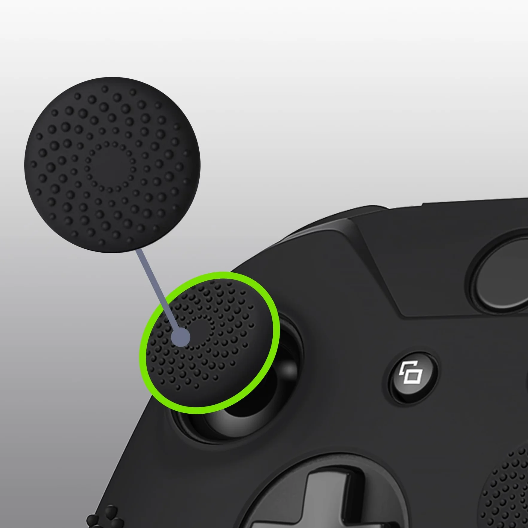eXtremeRate Miękkie antypoślizgowe silikonowe etui pokrowiec na kciuk kij nakładki ochronne skórki do kontrolera Xbox One S/Xbox One X czarny