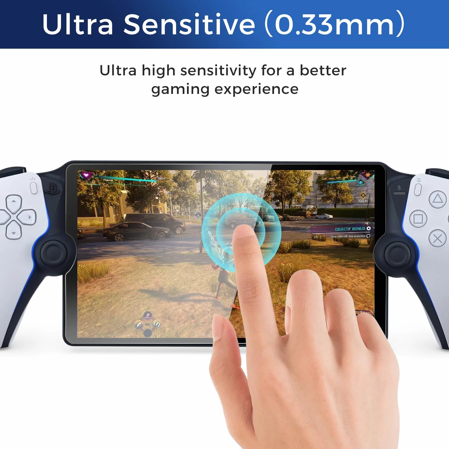 CoBak 2 sztuki pancernych szkła ochronnego do PlayStation Portal Remote Player, 8 cali Screen Protector o twardości 9H, odporne na zarysowania, ultra przezroczyste, szkło pancerne folia ochronna