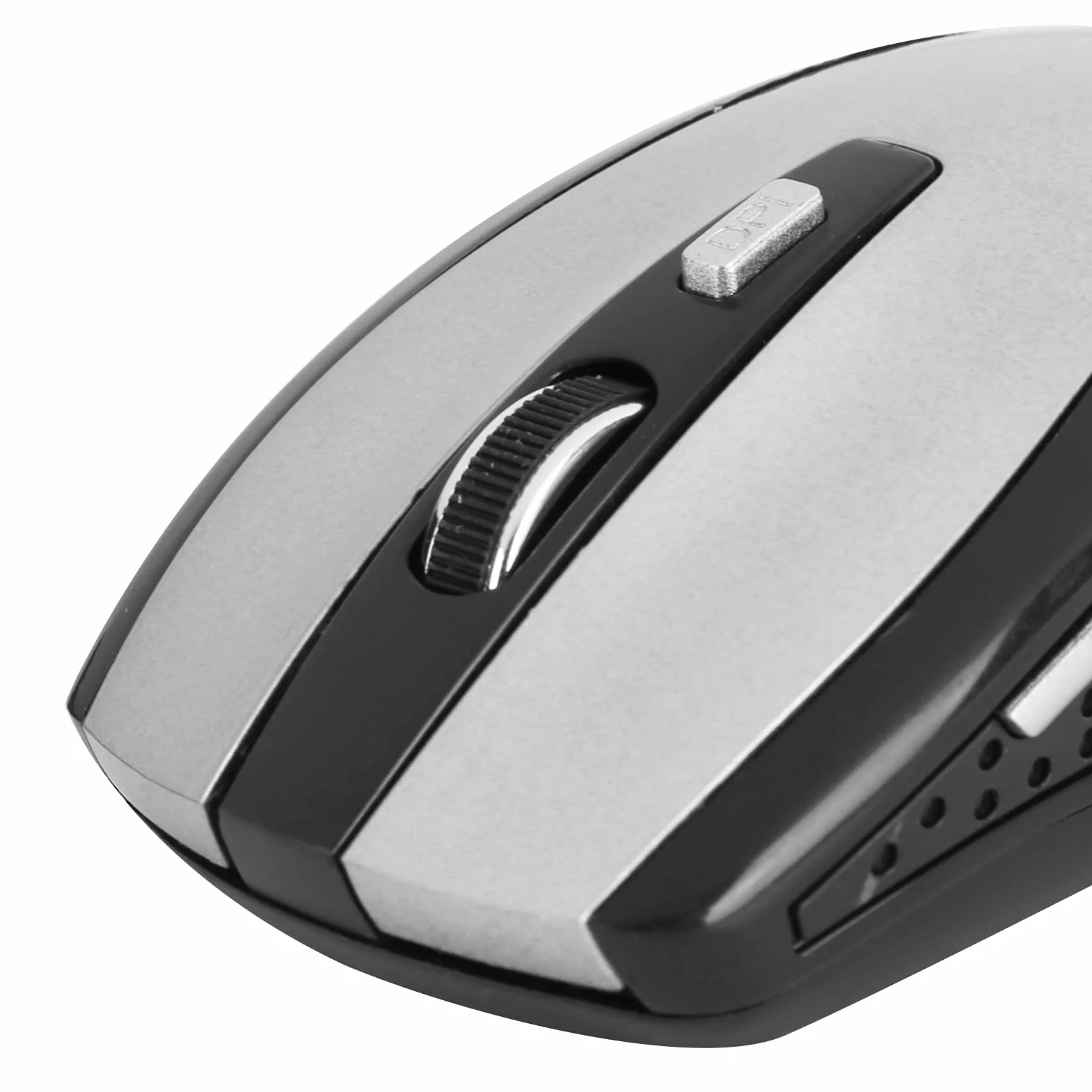Bezprzewodowa Mysz do Laptopa, Optyczna Mysz do Gier 2,4 GHz 250 Hz z Regulowanym DPI, Akcesoria do Gier(Srebro)