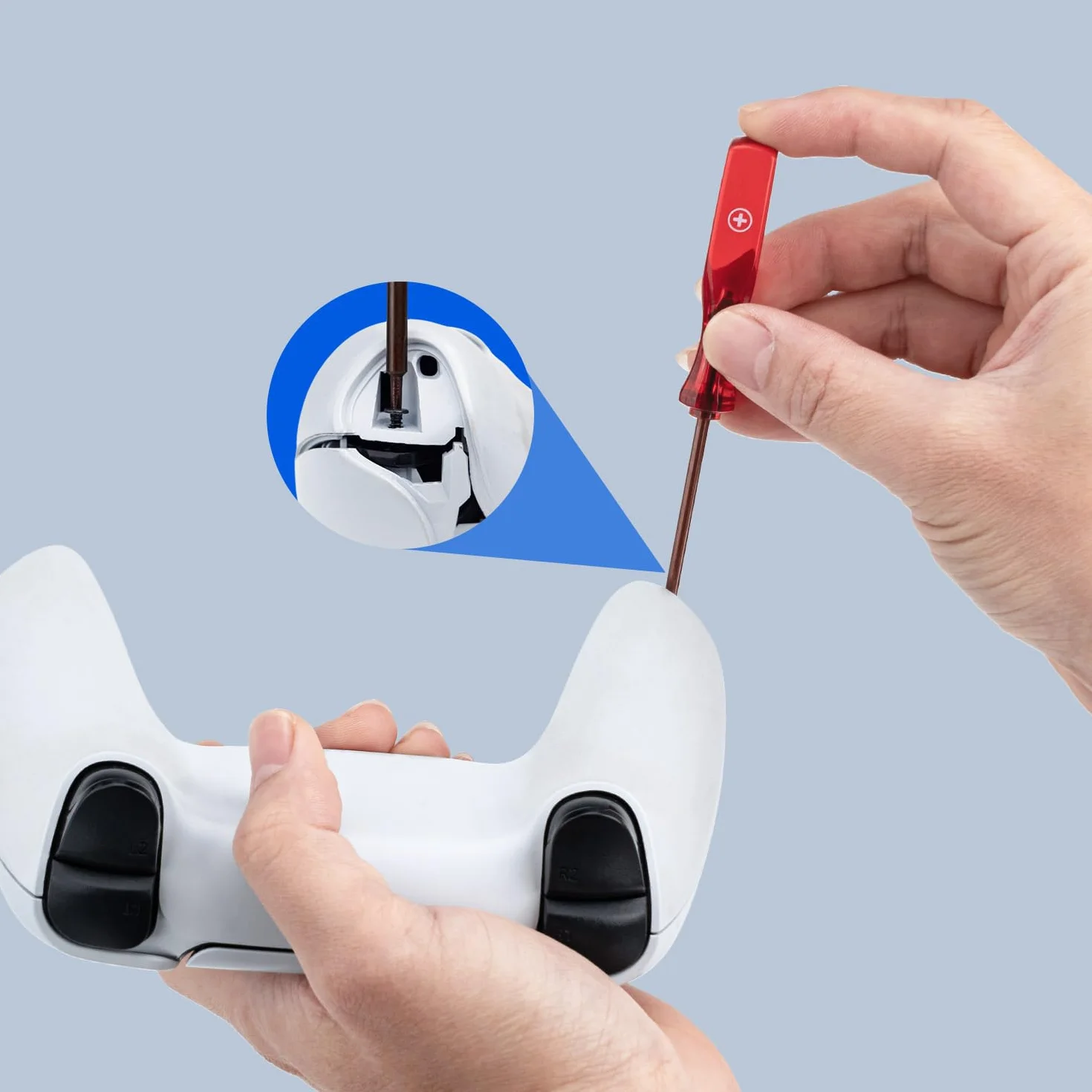 Mcbazel TMR elektromagnetyczne joysticki narzędzie zastępcze do kontrolera PS5, akcesoria zamienne z analogową nasadką 3D do kontrolera PS5 DualSense / DualSense Edge