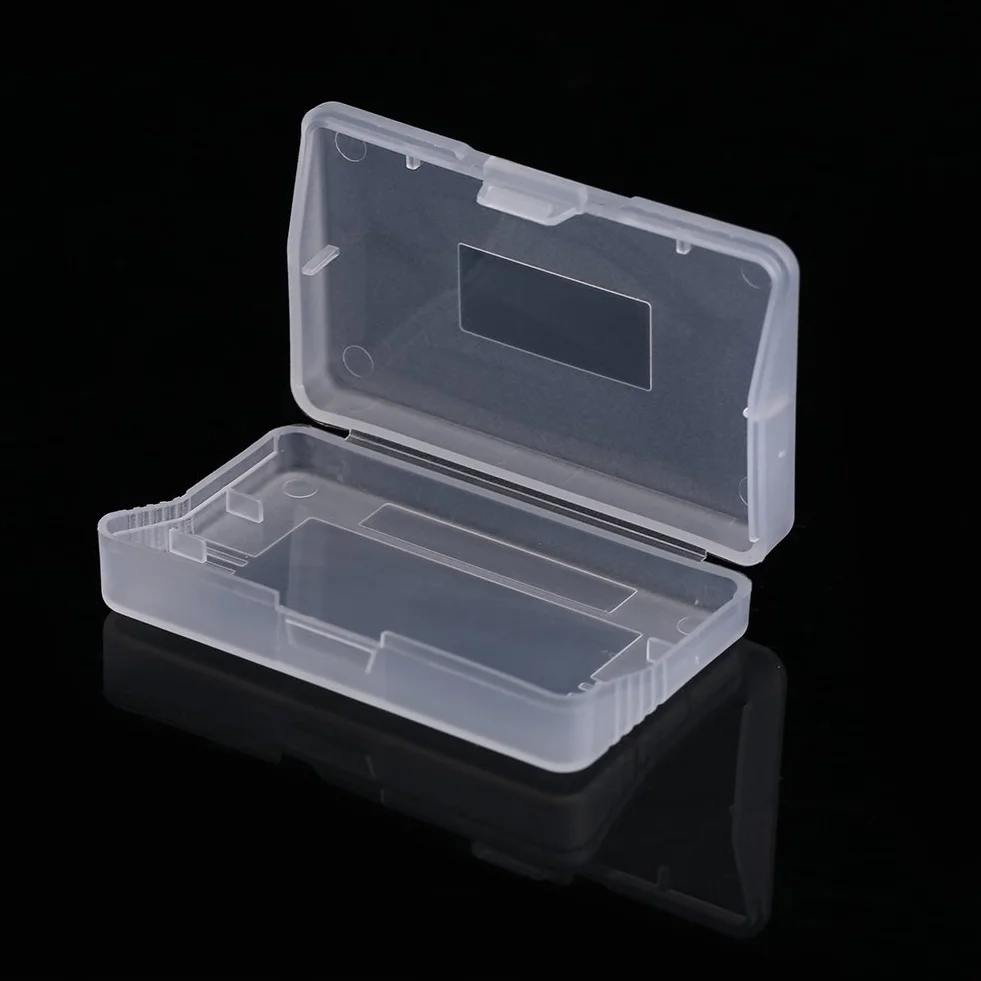 Yunir 10 szt. kaseta obudowa do GBA, 6,5 * 4 * 0,8 cm przezroczysta osłona ABS przeciwpyłowa obudowa do gier Game Boy Advance GBA