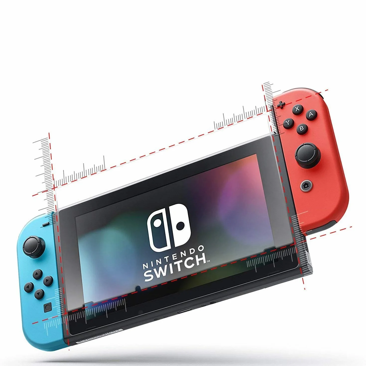 PHONILLICO Szkło hartowane do Nintendo Switch [2 opakowanie] folia ochronna odporna na szkło ochrona przed zarysowaniami