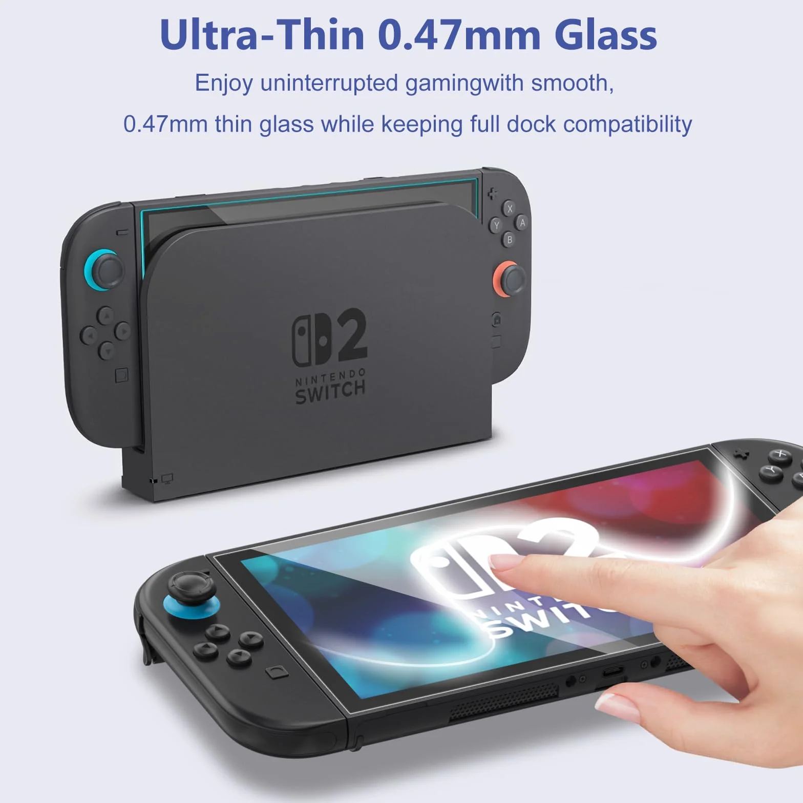 Vancle Szkło hartowane do Nintendo Switch 2 2025, [twardość 9H], wysokoaluminowe szkło pancerne z ramą montażową, kompletny zestaw instalacyjny, bez pęcherzyków, odporne na zarysowania, Ultra HD do